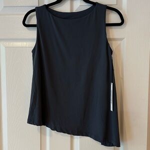 Susana Monaco Asymmetrical Dark Gray Tank Top Size Small NWT